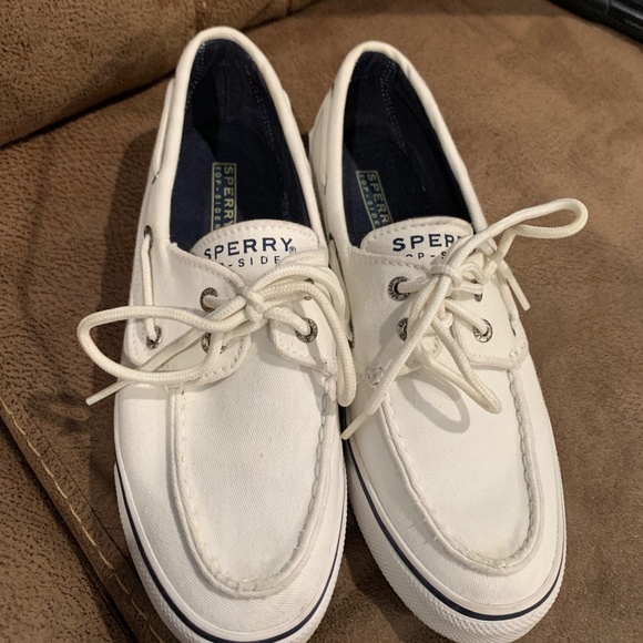 Sperry Shoes - Sperry Top Sider White Boat Shoes  - Size 6 1/2
